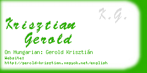 krisztian gerold business card